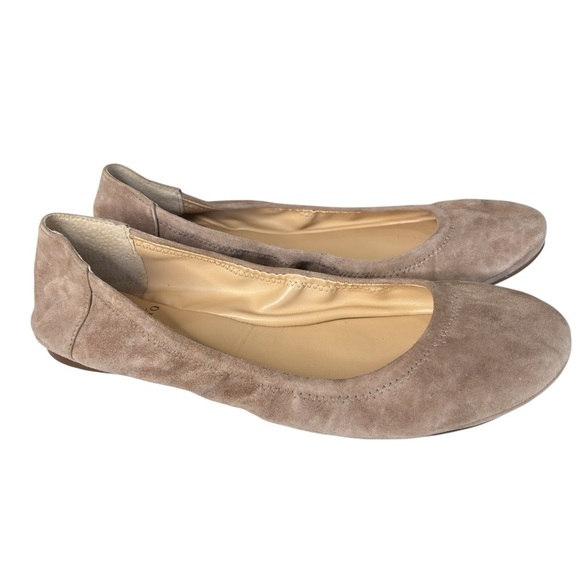 Vince Camuto Ellen Tan Suede Ballet Flats Womens Shoe Sz 9.5 Comfort Memory Foam - Picture 4 of 11